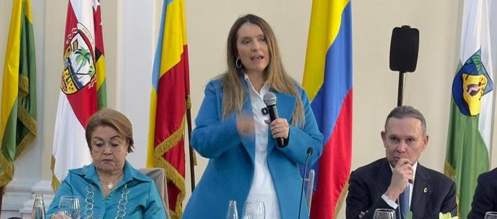 Paloma Valencia en la reunión con el Directorio Nacional del Partido Conservador.