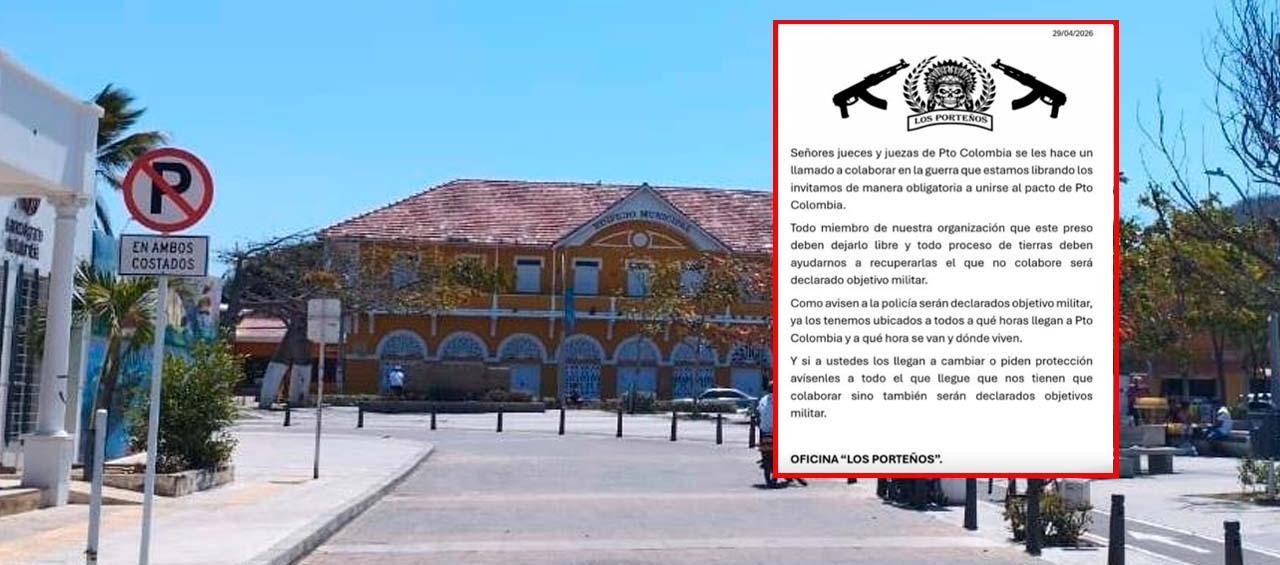 Imágenes de Puerto Colombia y del panfleto.