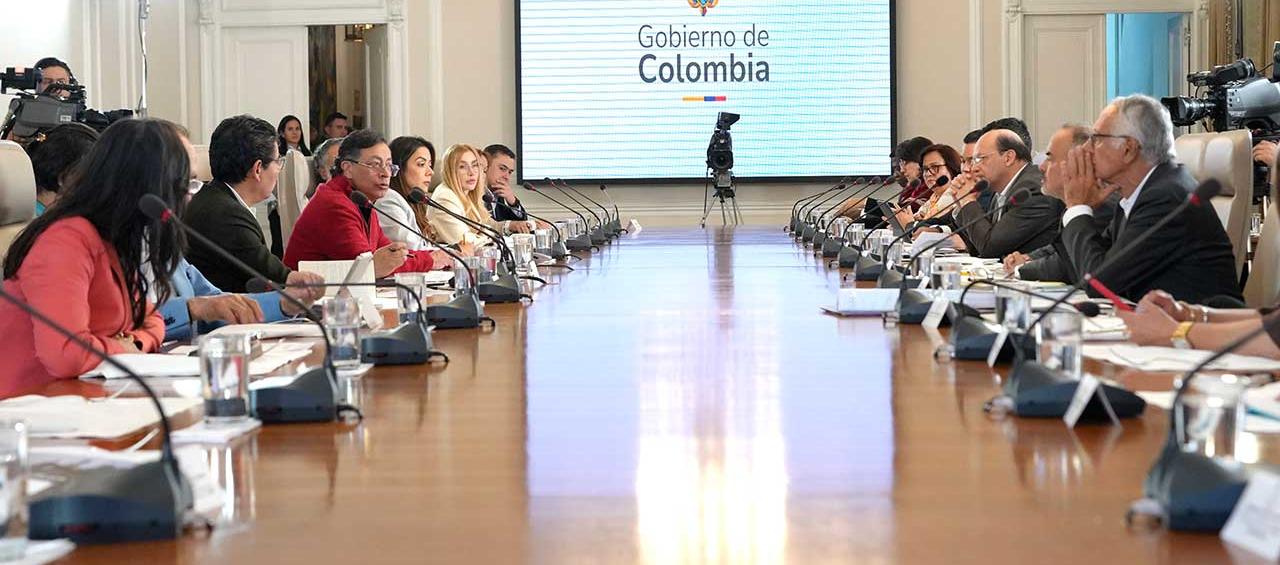 El Presidente Gustavo Petro durante el Consejo de Ministros.