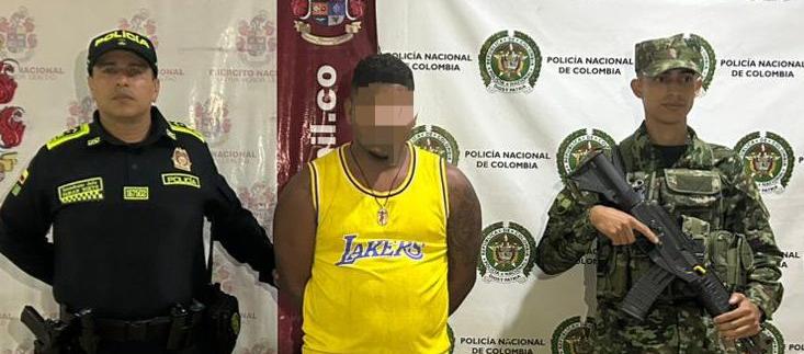 La captura de este hombre se dio en el municipio de Polonuevo. 
