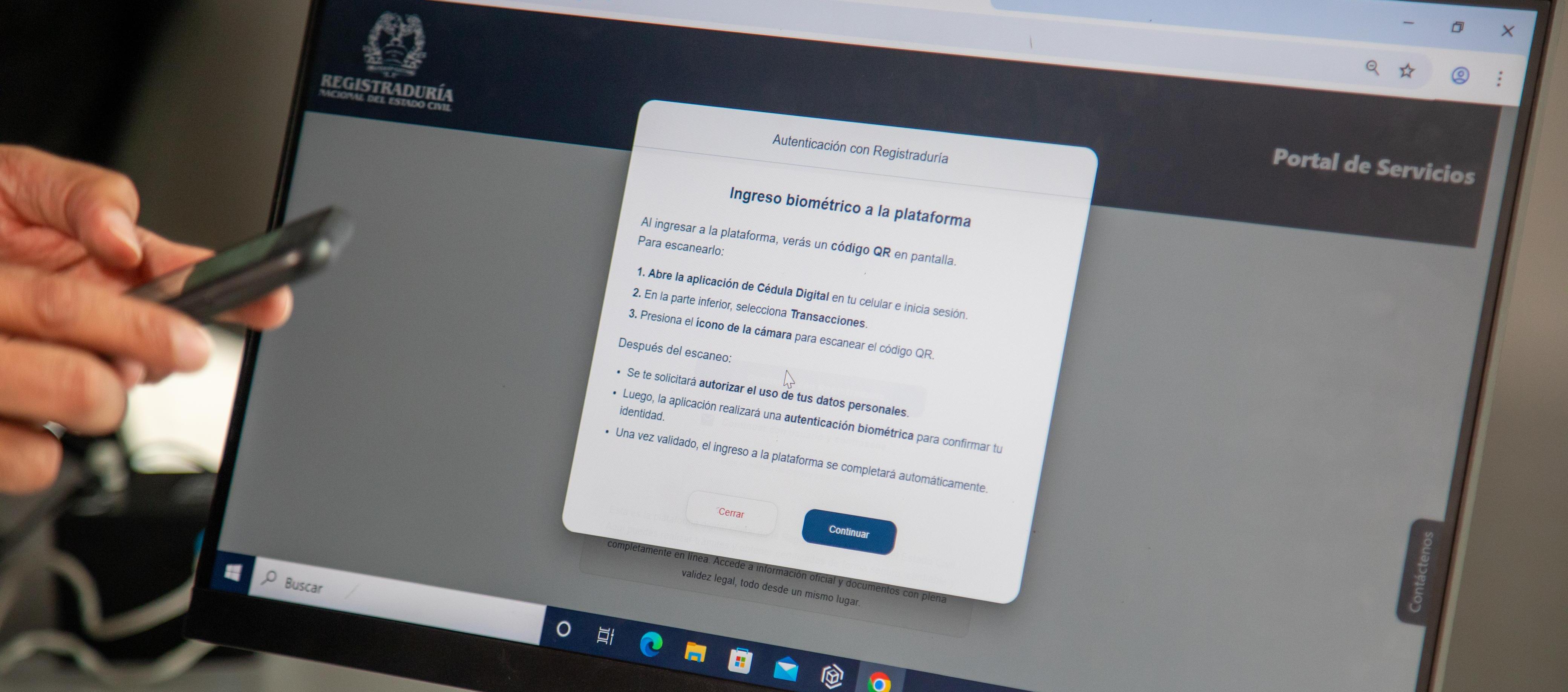La Registraduría del Estado Civil fortalece sus trámites en línea. 