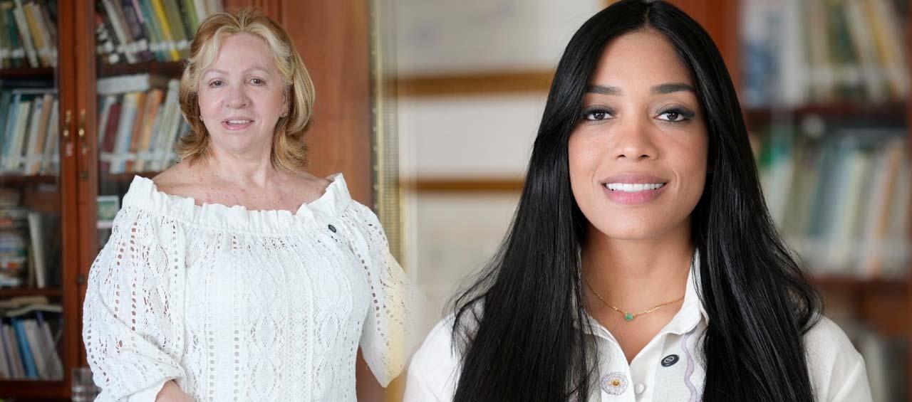 Silvia Gette y su abogada Bianith Bohórquez. 