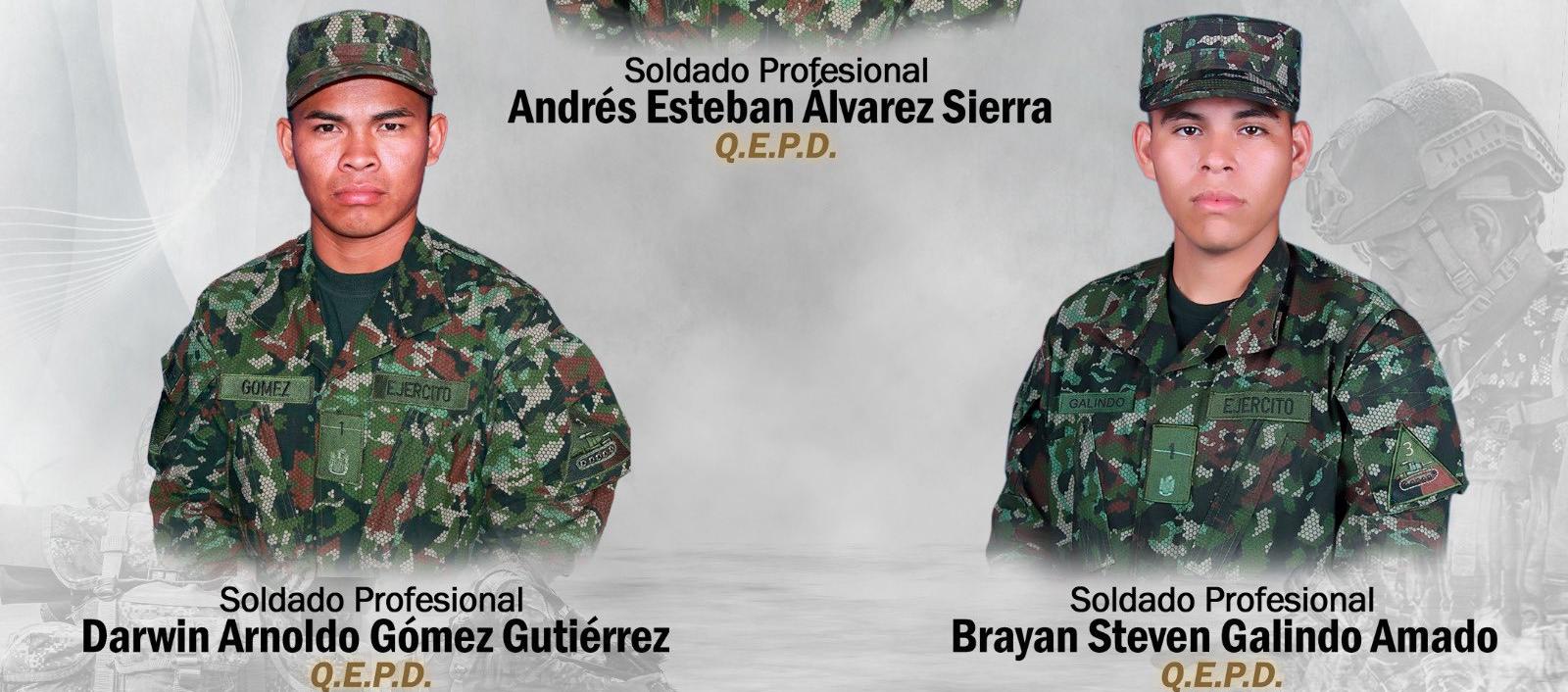 Ataque con drones dejó tres soldados profesionales muertos y dos heridos en Nariño