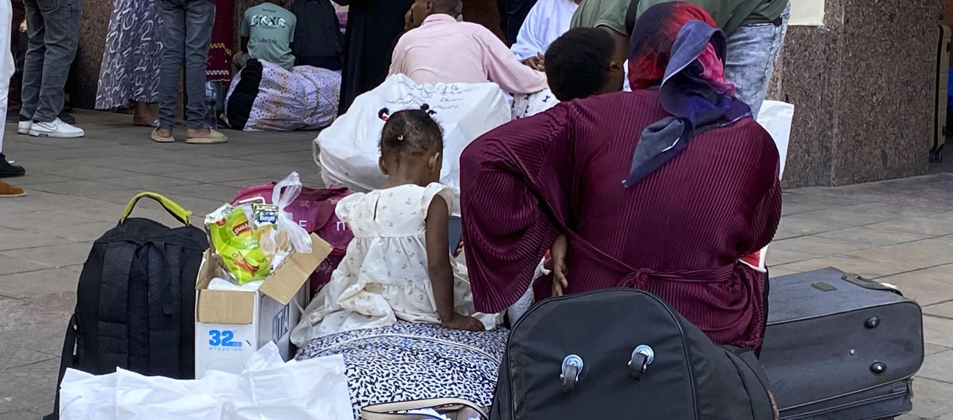 Refugiados de la guerra en Sudán.