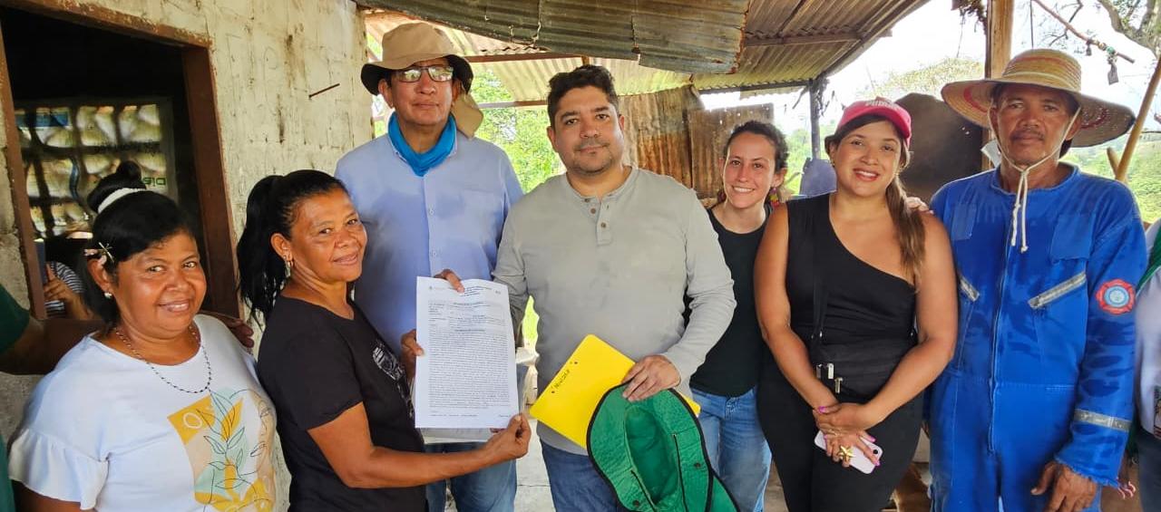 Una de las familias beneficiadas.