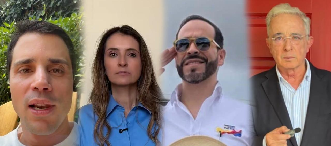 Tomás Uribe, Paloma Valencia, Abelardo De La Espriella y Álvaro Uribe Vélez.