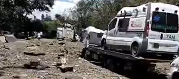 Así quedó la Vía Panamericana tras el ataque terrorista.