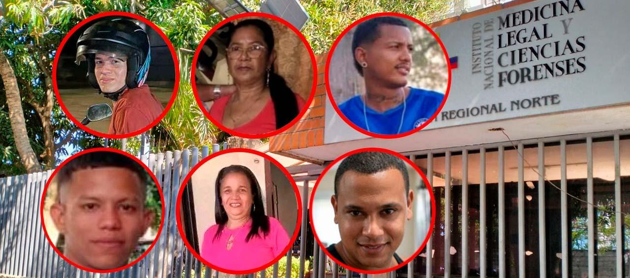 Seis de las víctimas de atentados en Sabanagrande y Baranoa. 