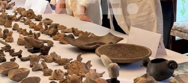 Recuperación de piezas precolombinas.