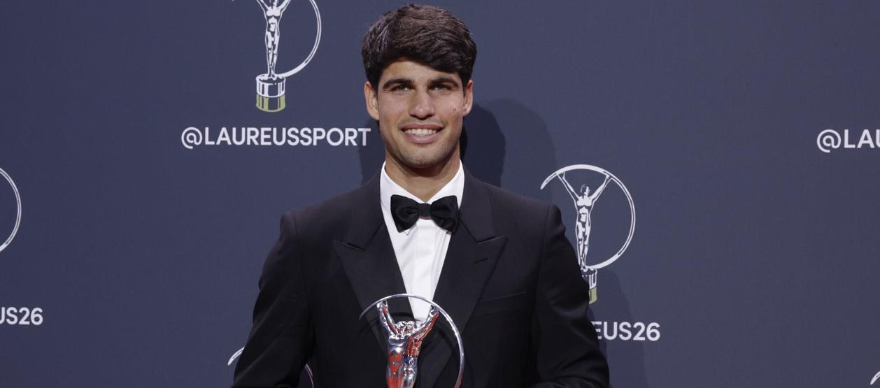 Carlos Alcaraz recibió este lunes el premio Laureus al mejor deportista de 2025.