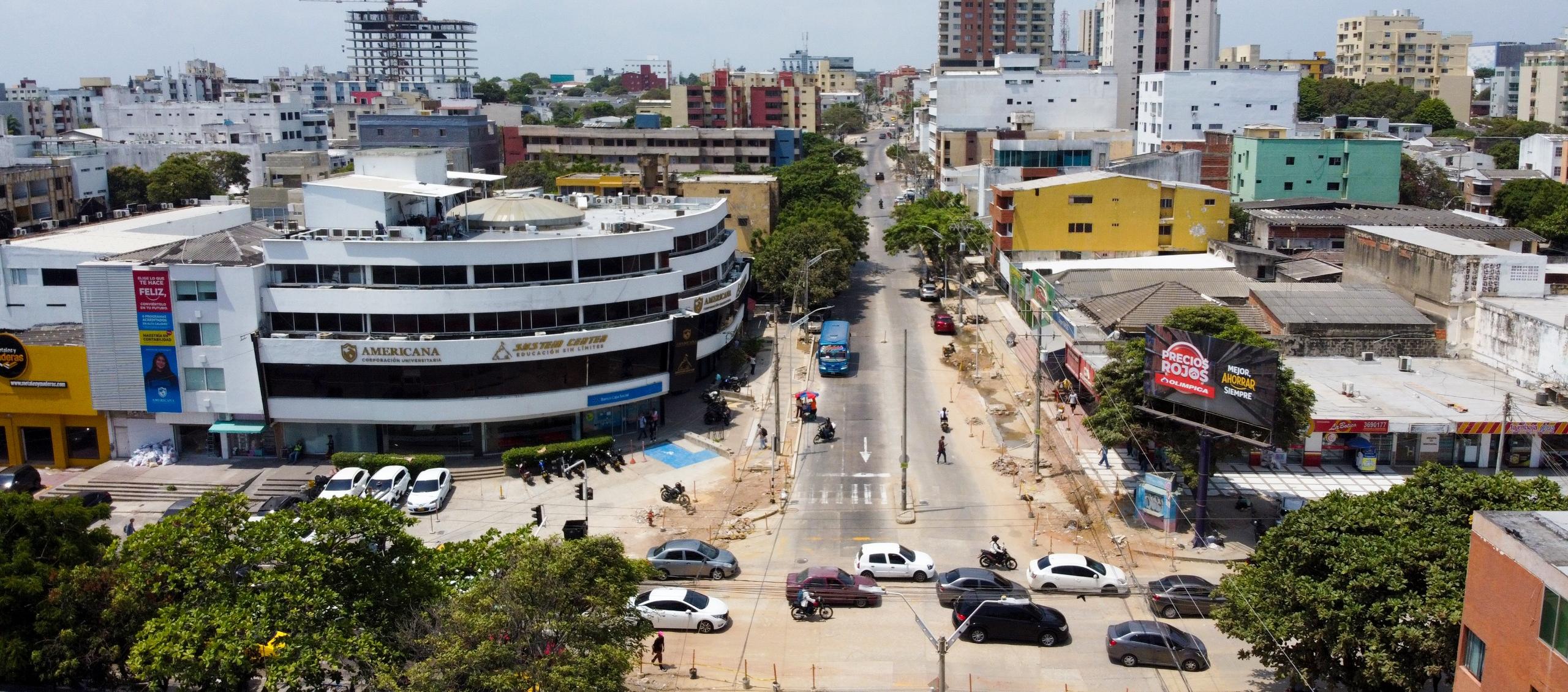 Panorámica de la calle 72. 