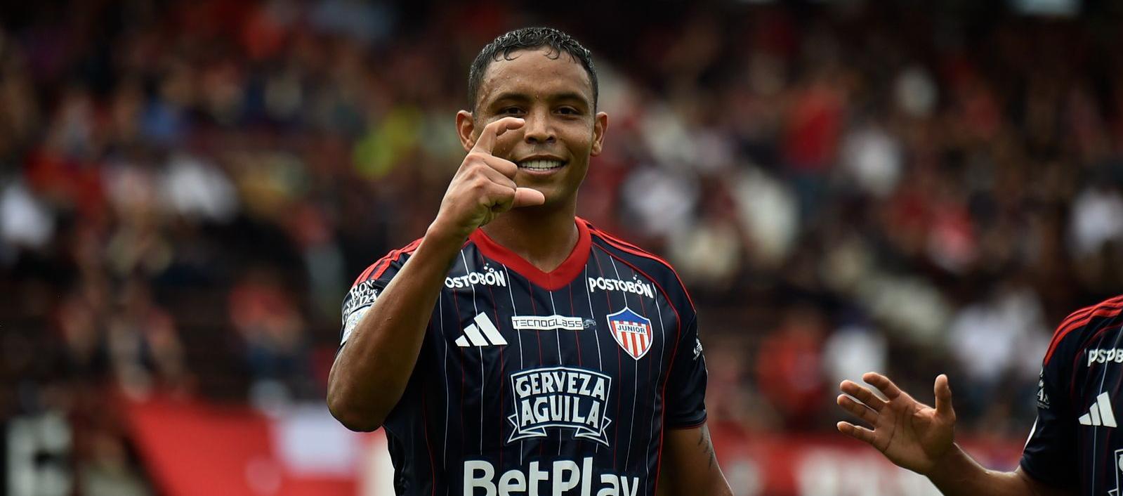 Luis Fernando Muriel marcó el gol que le dio la ventaja a Junior, su noveno en la Liga.