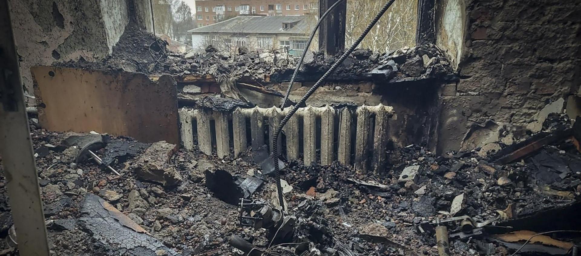 Destrucción en Ucrania por los ataques de Rusia.