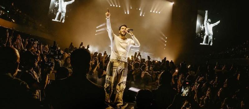 Sebastián Yatra durante el concierto. 