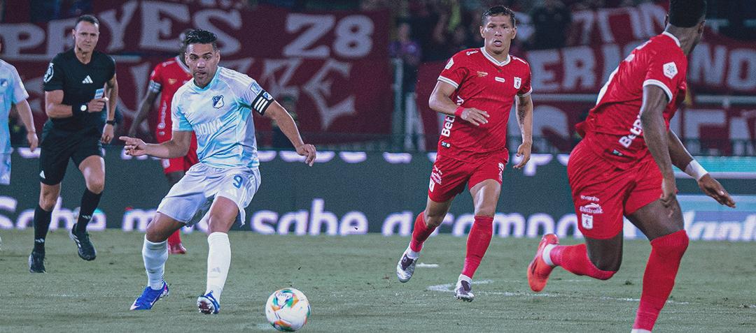 Falcao García durante el partido contra América.