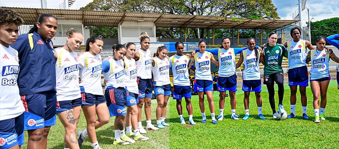 Integrantes de la Selección Colombia femenina de mayores. 