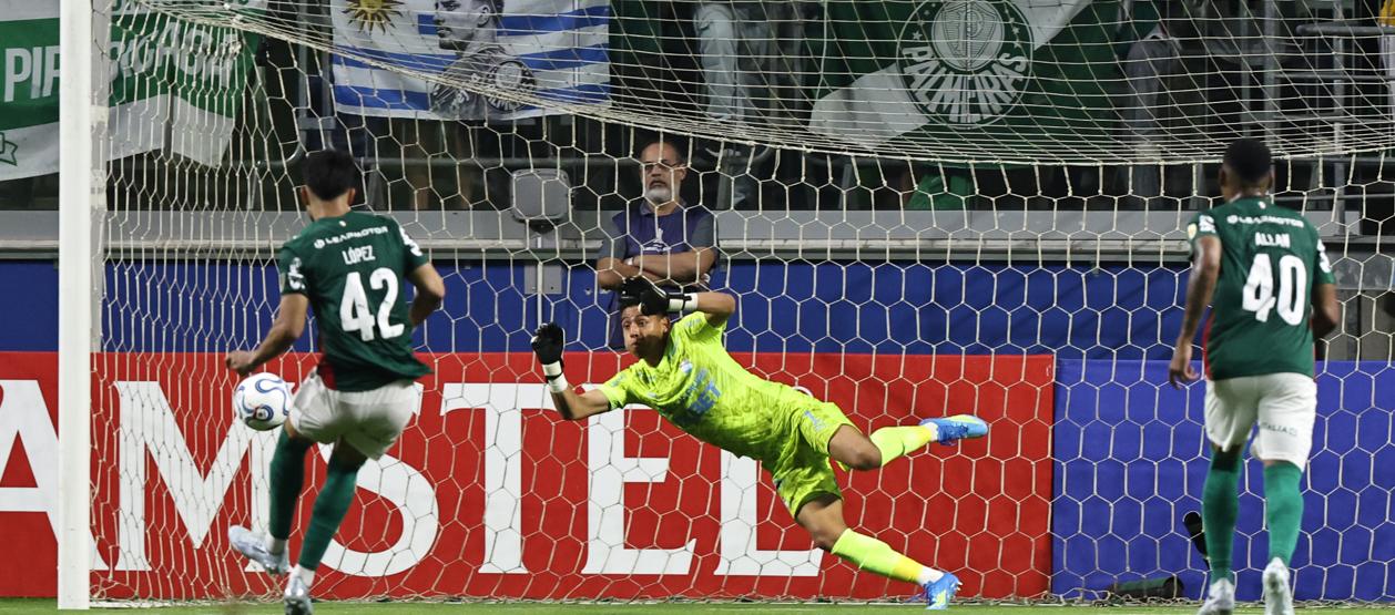 E lpenalti ejecutado por Juan Manuel Gómez y que le dio el triunfo a Palmeiras sobre Sporting Cristal.