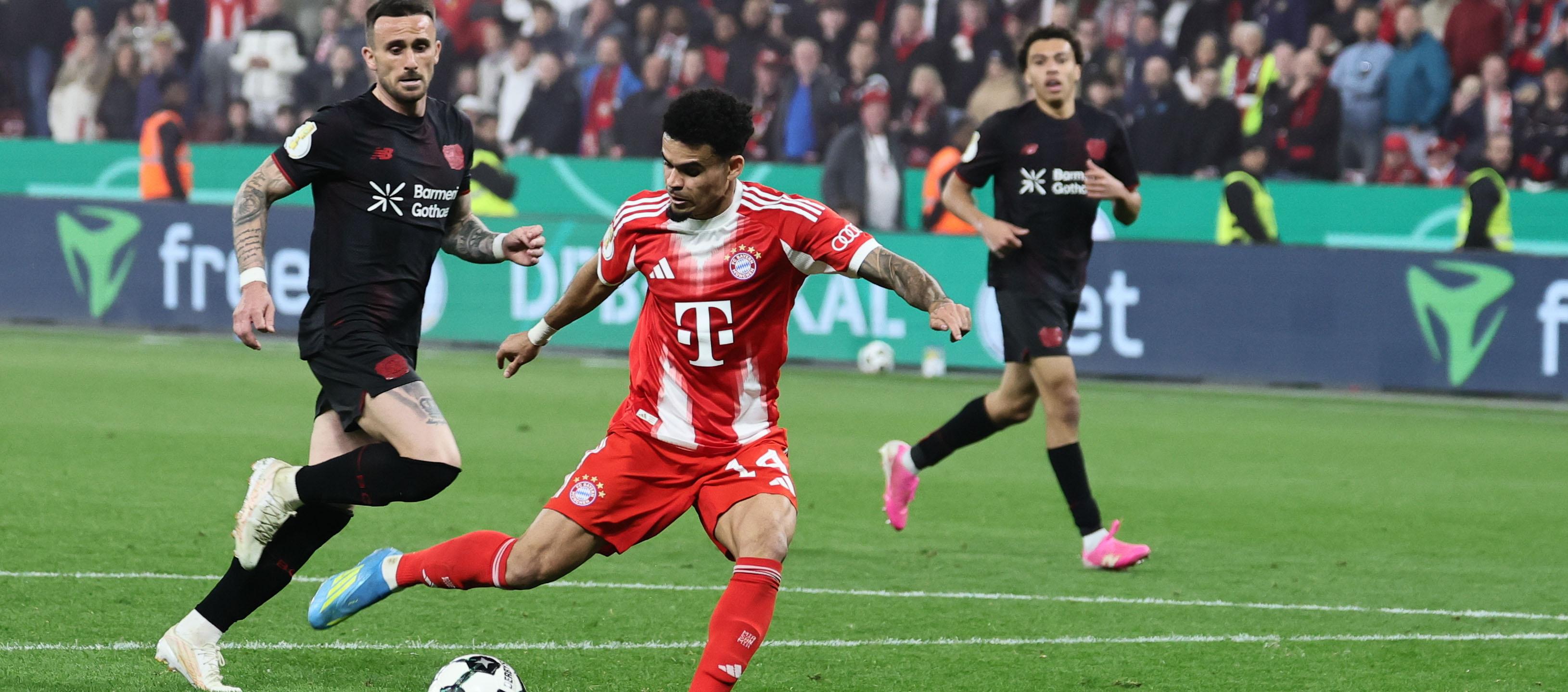 La definición de Luis Díaz para el segundo gol ante el Bayer Leverkusen.