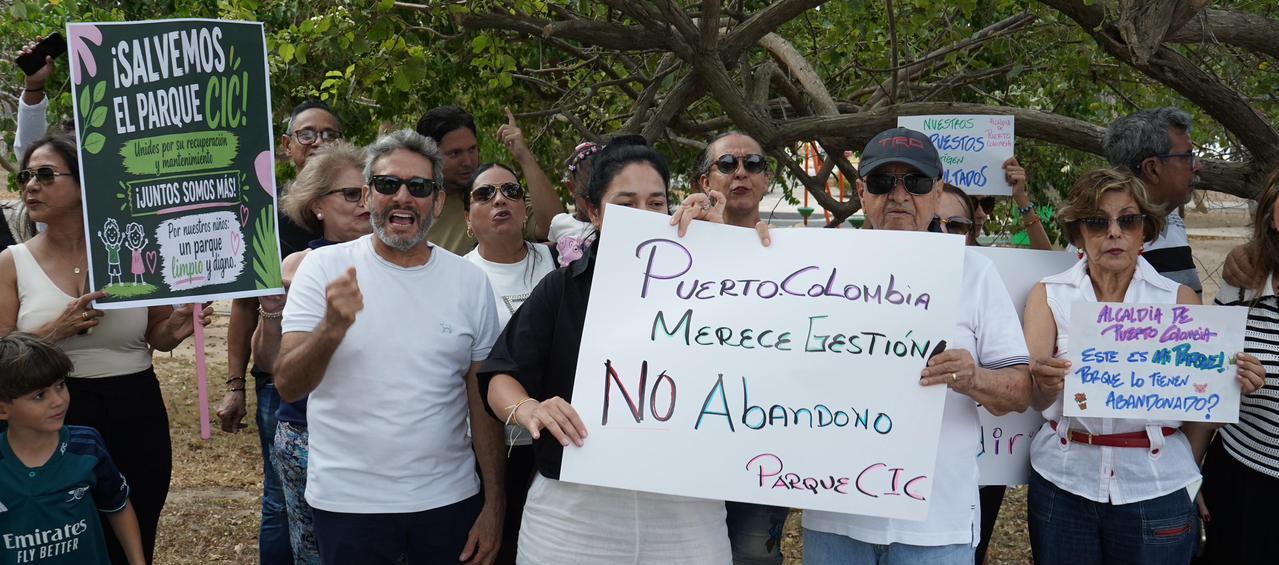 Habitantes de Montecarmelo protestan por abandono del Parque Internacional del Caribe.