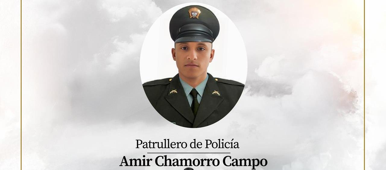 El patrullero Amir Chamorro Campo.