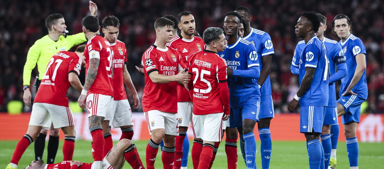 El cruce entre Prestianni y Vinicius el pasado 19 de febrero.