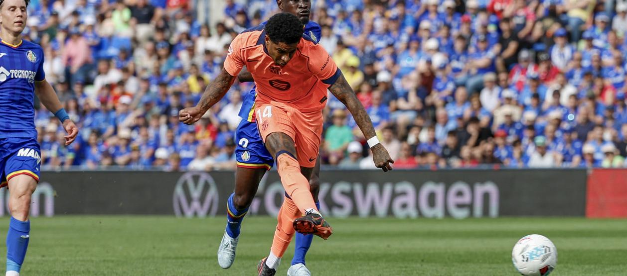 Acción en la que Marcus Rashford marcó el segundo gol del Barcelona 