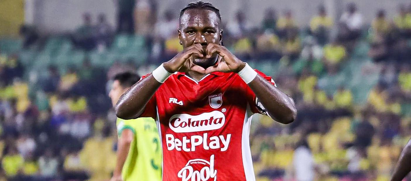 Hugo Rodallega, delantero y capitán de Santa Fe. 