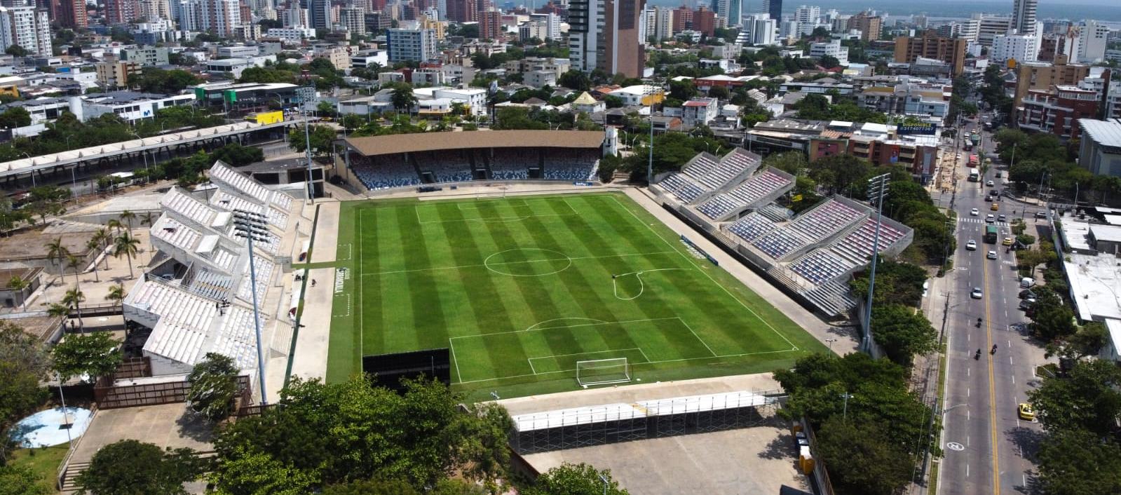 Estadio de fútbol Romelio Martínez de Barranquilla. 