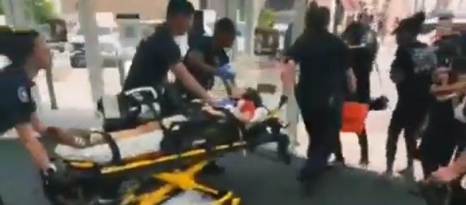 Uno de los heridos en el tiroteo. 