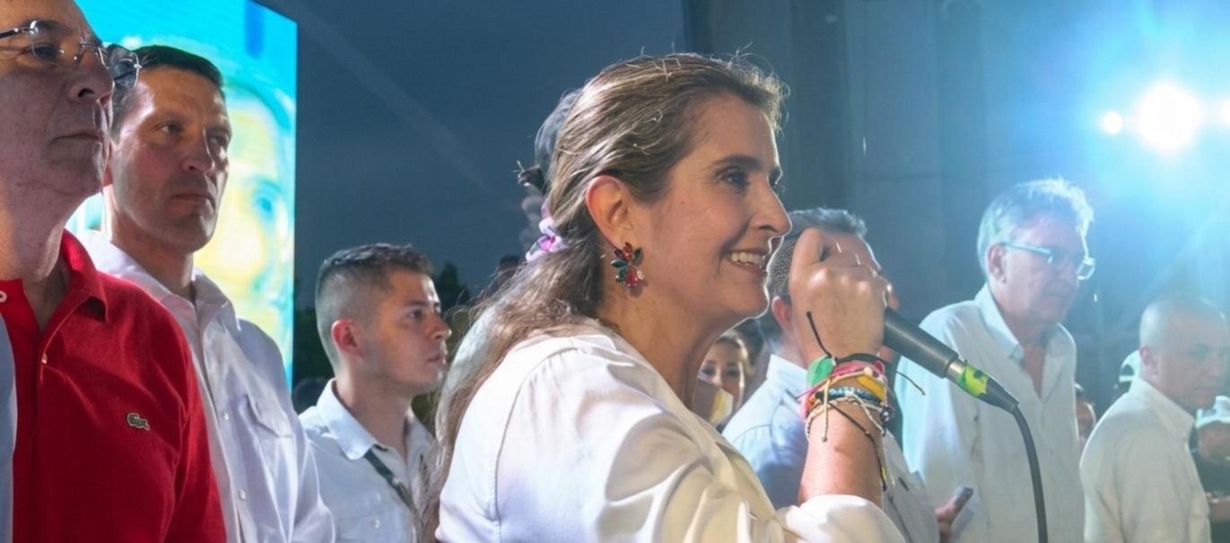 Paloma Valencia en el cierre de campaña.