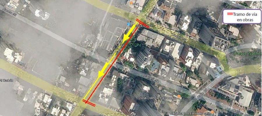 Mapa con el cierre parcial. 