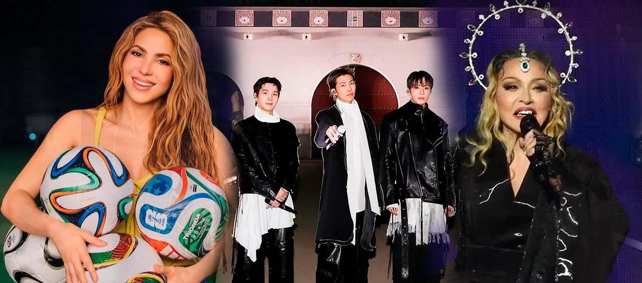 Shakira, la banda BTS y Madonna. 