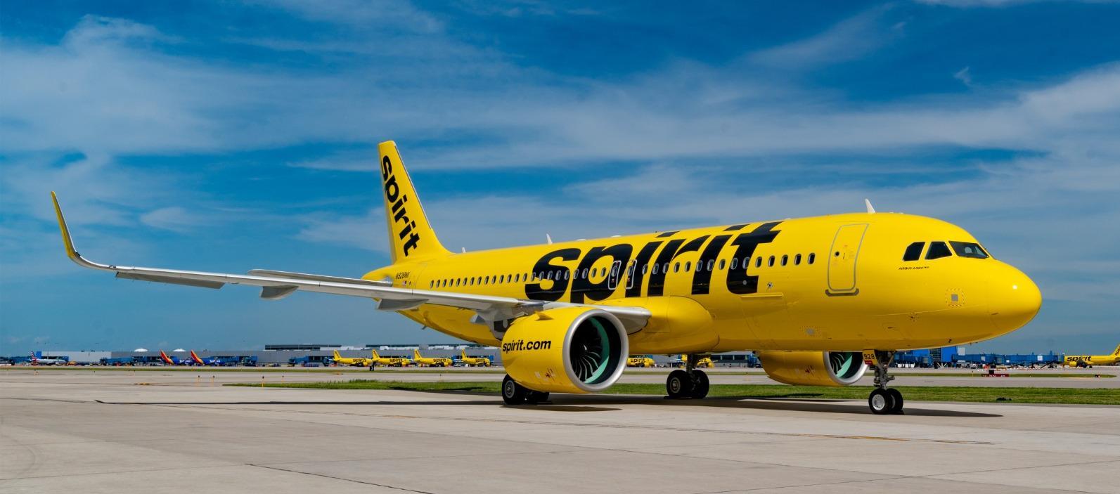 Un avión de la aerolínea Spirit Airlines. 