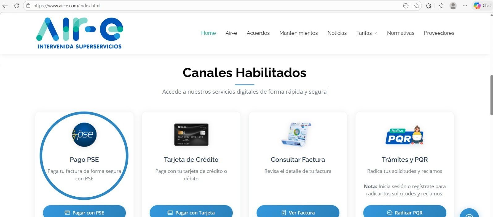 Una vez en la página oficial debe dar clic en el logo de PSE. 