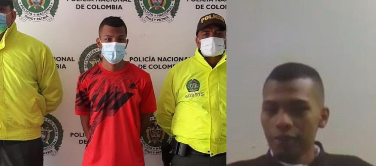 Julio César De la Hoz Román tras ser capturado y participar en las audiencias virtuales. 