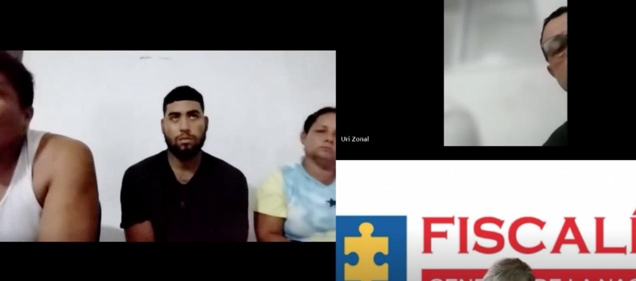 Aspecto de la audiencia virtual de legalización de captura. 