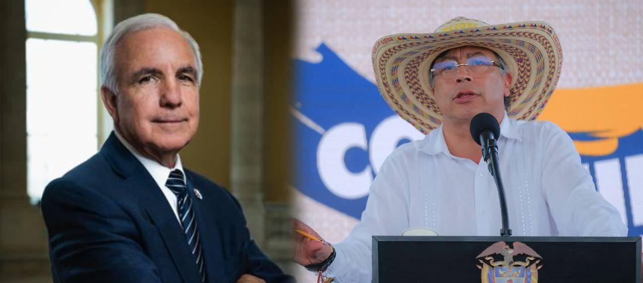 El representante Carlos Giménez y el Presidente Gustavo Petro.