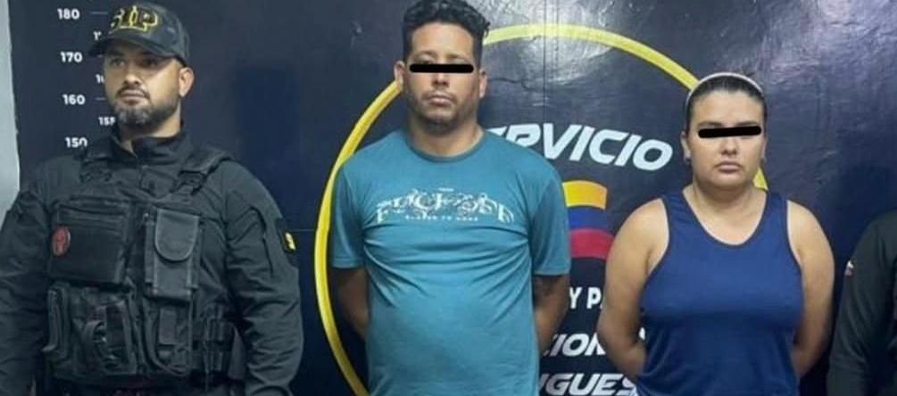 Edinson José Torres Sarmiento y María Fernanda Delgado Hernández, dos de los capturados.