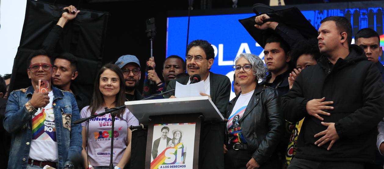 El candidato presidencial Iván Cepeda.
