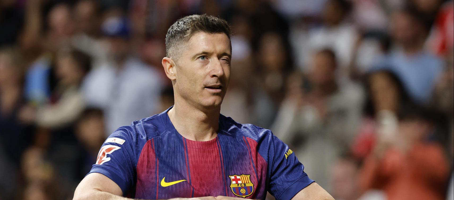 El delantero polaco del Barcelona, Robert Lewandowski.