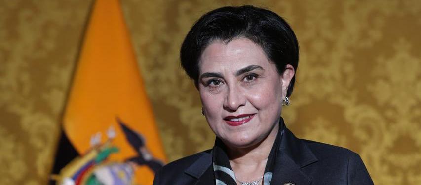 Gabriela Sommerfeld, canciller ecuatoriana.