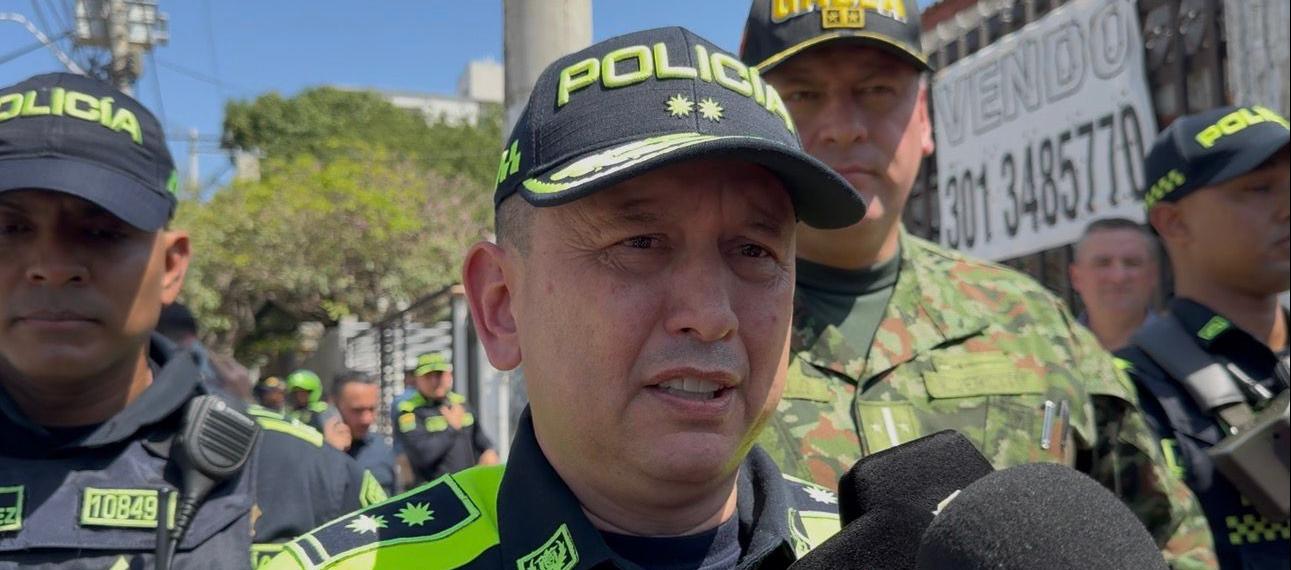 General Miguel Camelo, comandante de la Policía Metropolitana de Barranquilla. 