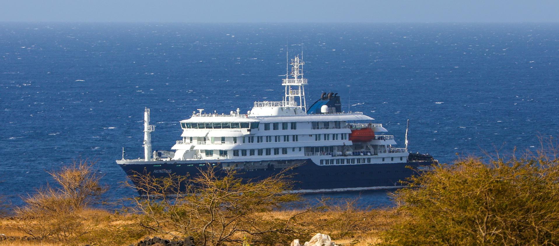 El crucero donde detectaron el hantavirus.