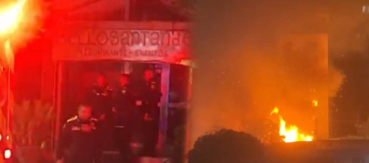 Incendio en el restaurante Bello Santander.