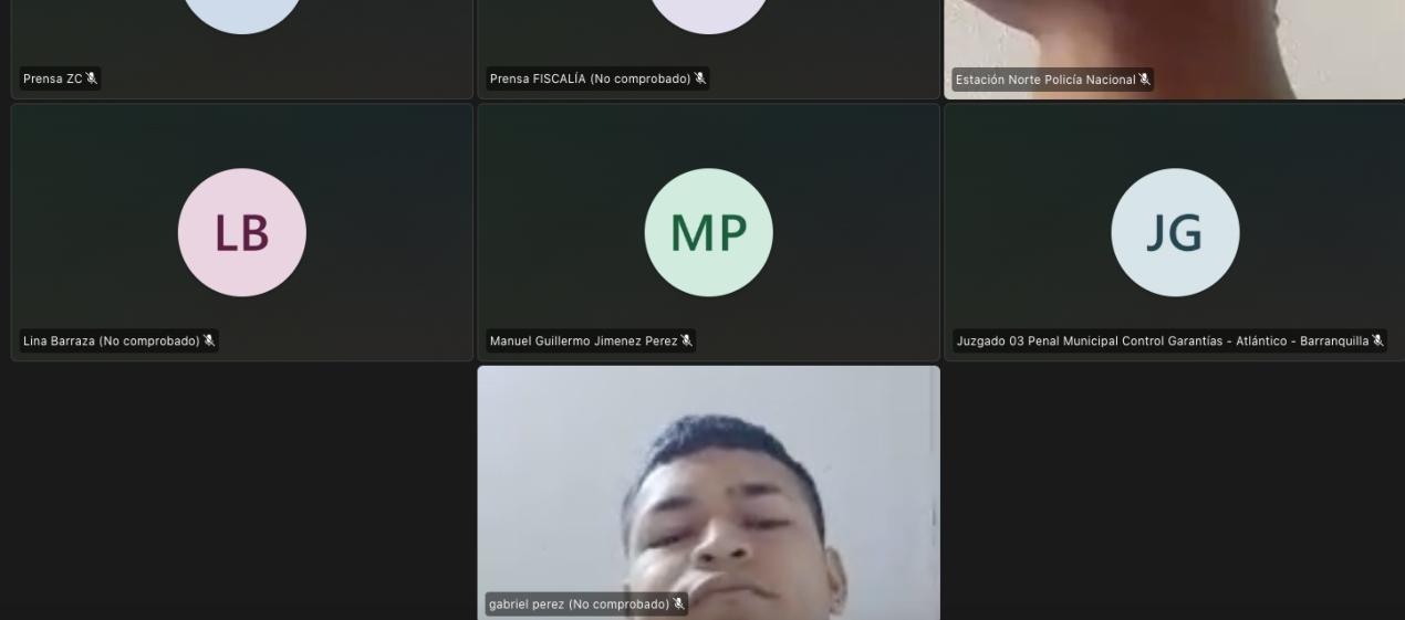 Los dos imputados durante la audiencia de este miércoles. 