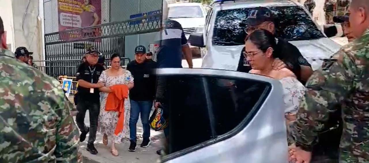 Dayana Jassir cuando fue capturada el año pasado para cumplir condena impuesta por el Tribunal Superior de Barranquilla. 