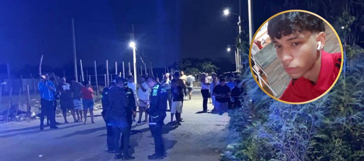 Lugar de los hechos y Leheman Cantillo García, la víctima.