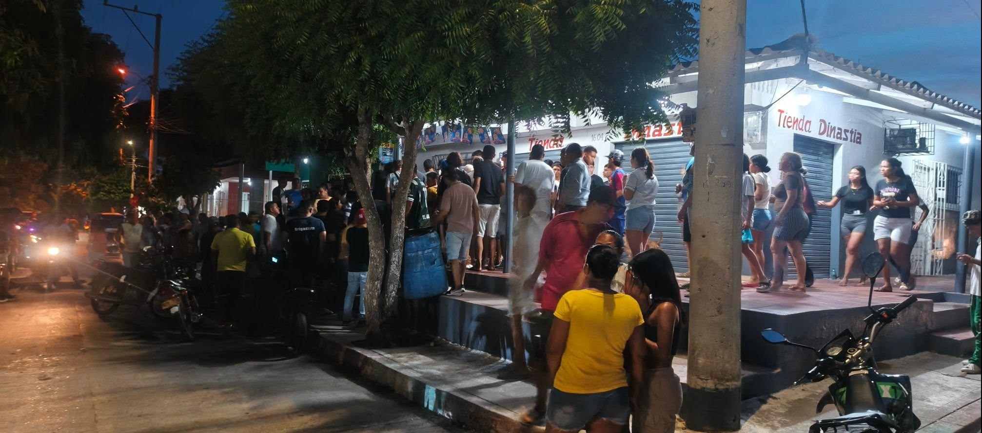 Lugar del atentado en Baranoa