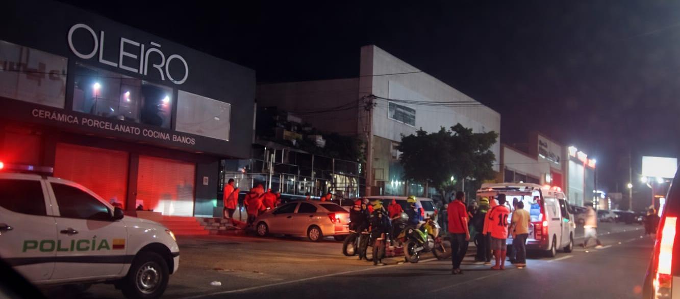 Lugar donde se presentó el atentado en la carrera 43 con calle 82. 