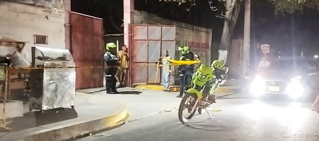 Lugar donde la víctima fue atacada a disparos.